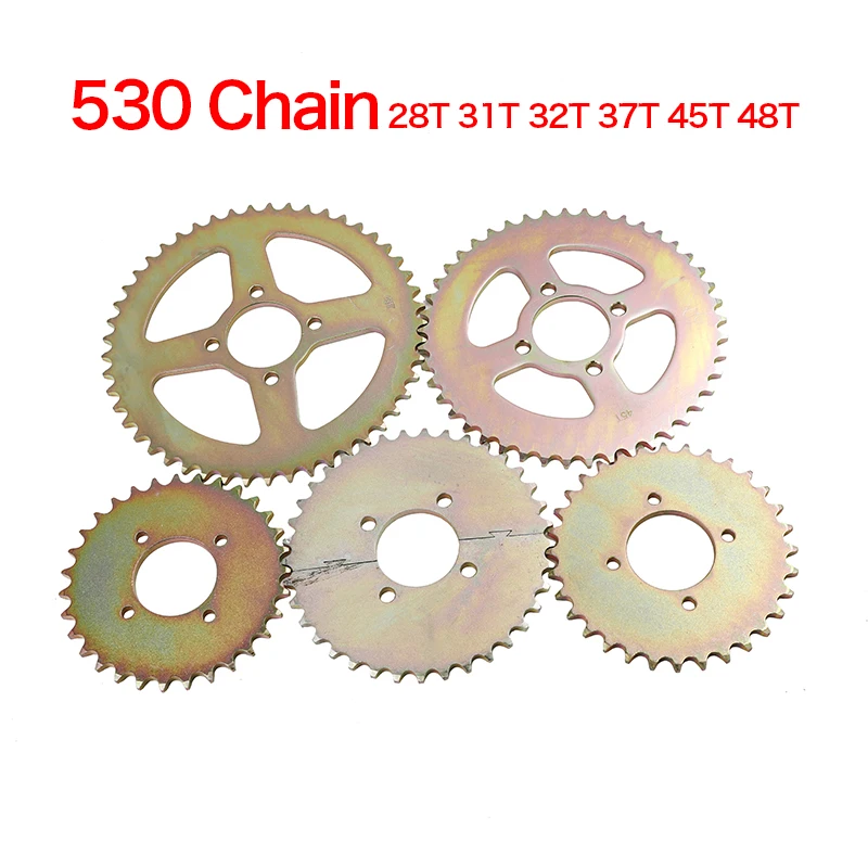 

428/530Chains 28T/32/31/37T/39T/40/45T/42T/48T 48mm Rear Chain Sprocket for ATV Quad Pit Dirt Bike Buggy Go Kart Motorcycle