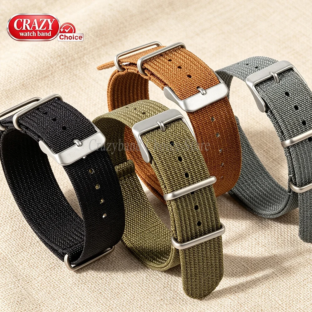 Nylon Canvas Weave Sports Wristband - Universal Replacement Watch Strap