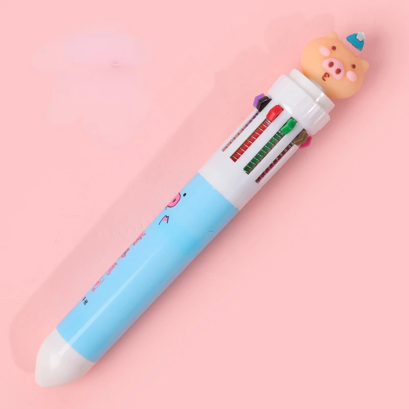 Buy Wholesale China Kawaii Cute Animal Cartoon Ballpoint Pen School Office  Supply Stationery 10 Multicolored Pen & Children's Color Pencils at USD  3.14