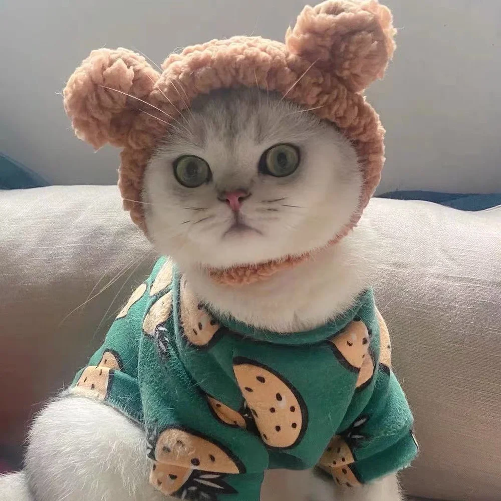 Christmas Pet Hat Cute Antlers Saliva Towel Cat Headgear Hat Birthday Dress Up Plush Rabbit Ears Bouncy Halloween Accessory