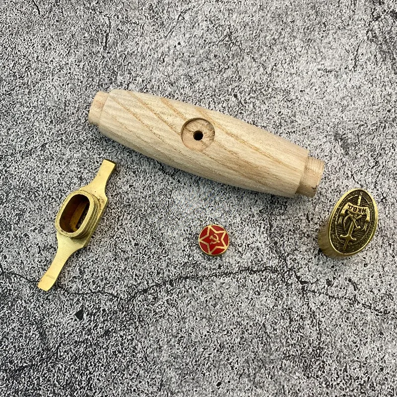 천연 원목 손잡이와 황동 보호 키트 내구성 있는 DIY 공예 하드웨어 액세서리