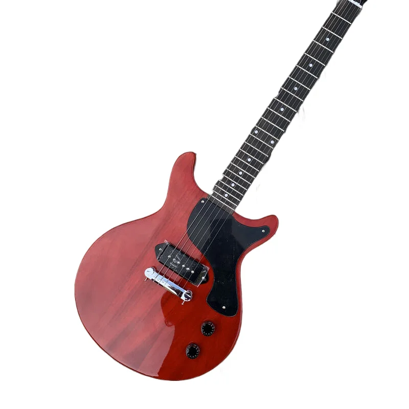 

In stock LP electric guitar, TV classic style, P90 pickup, red color guitar mahogany wood body and neck quick package