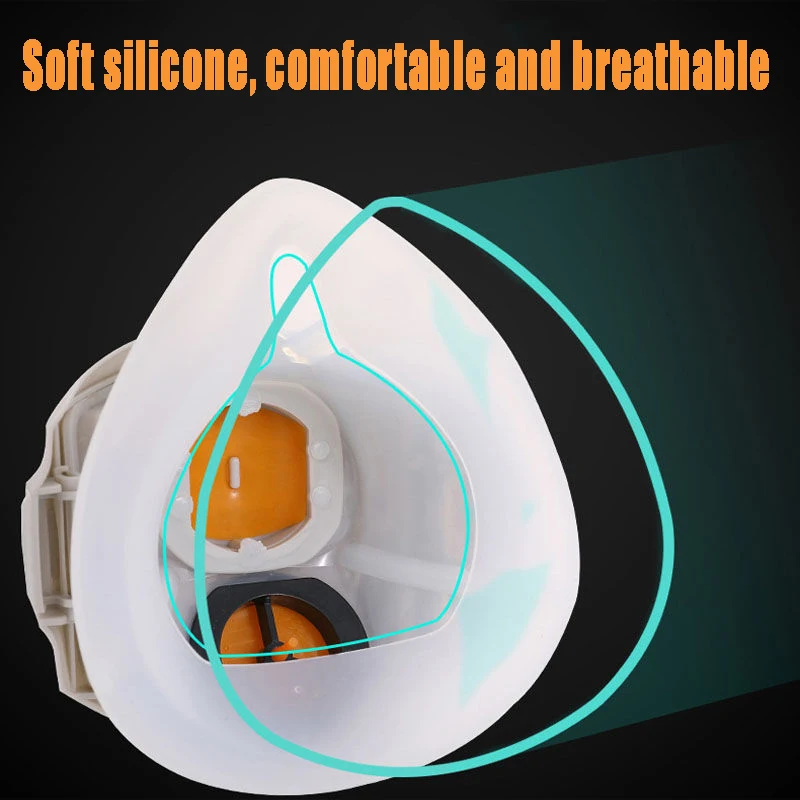 Lot de filtres de rechange pour demi-masque réutilisable, emballage individuel, vue détaillée.