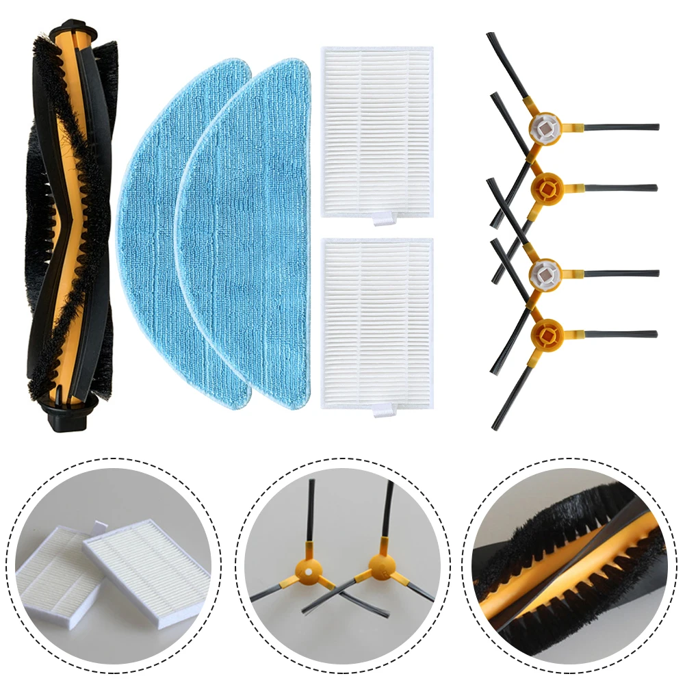

Main Roller Brush Side Brush Filter Mop Cloth For X5 X6 X8 Vacuum Cleaner Filter Brush Replacement For Robot Vacuum Cleaner