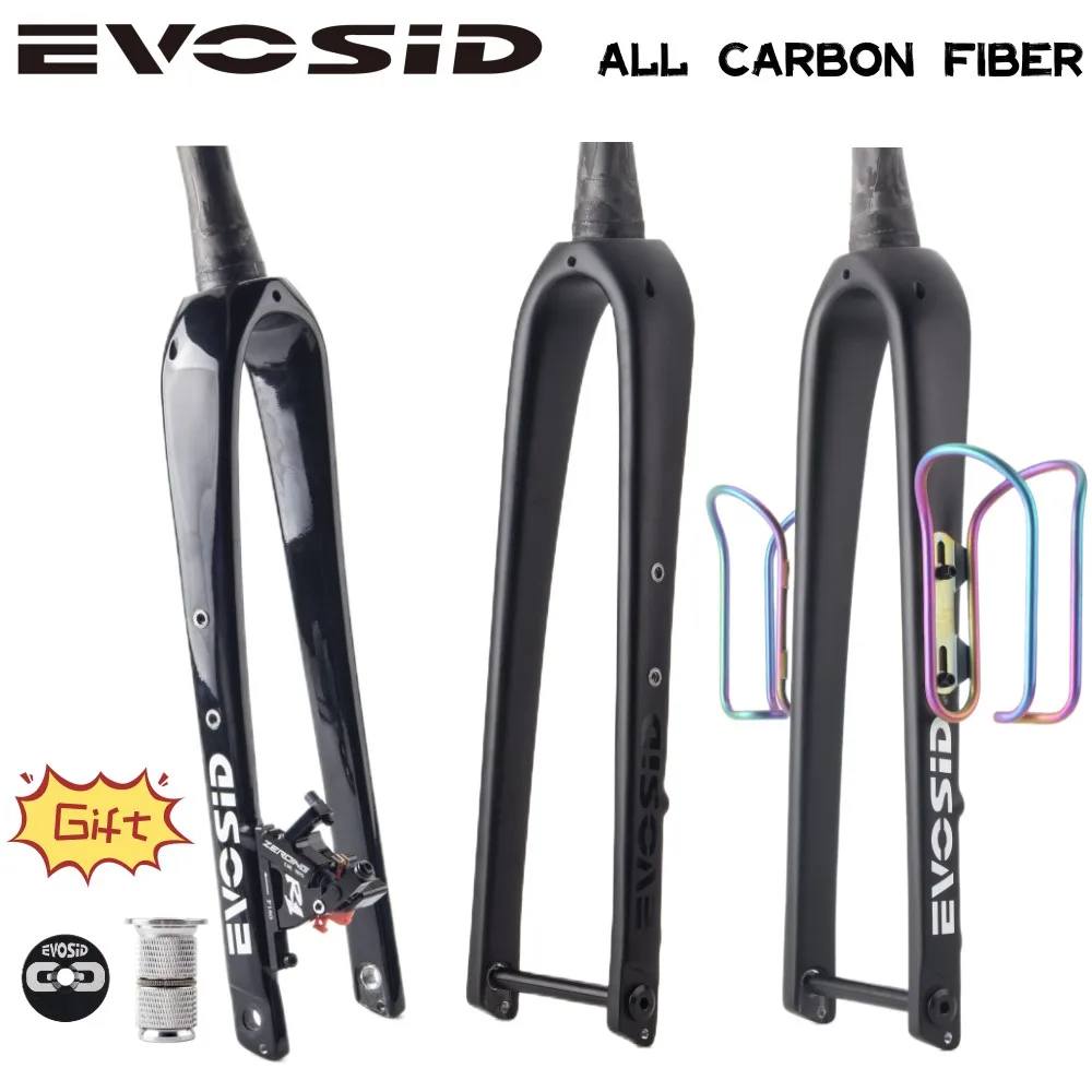 EVOSIDFullCarbonFiberFrontForkForRoadBicycleGravelForkUD