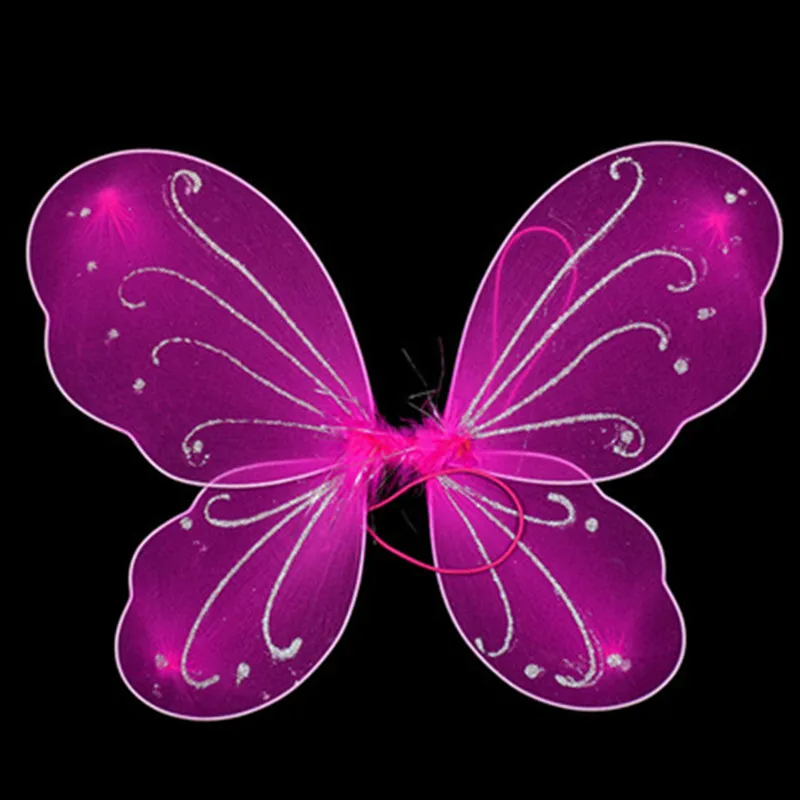 

2021 детская сказочная принцесса для девочек, шелковые искусственные крылья, сказочные ангелы, товары для Хэллоуина и вечеринки, 1 шт./лот