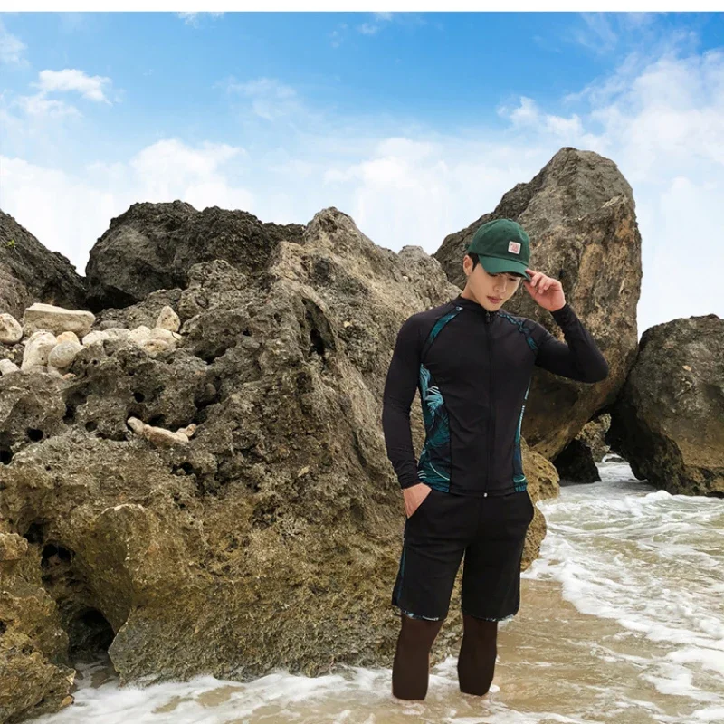 Quick Dry Women's 5pcs Men 3pcs Set Long Sleeve UV Sun Protection Rash Guard Full Body Muslim Wetsuit Surf Diving Swimsuit