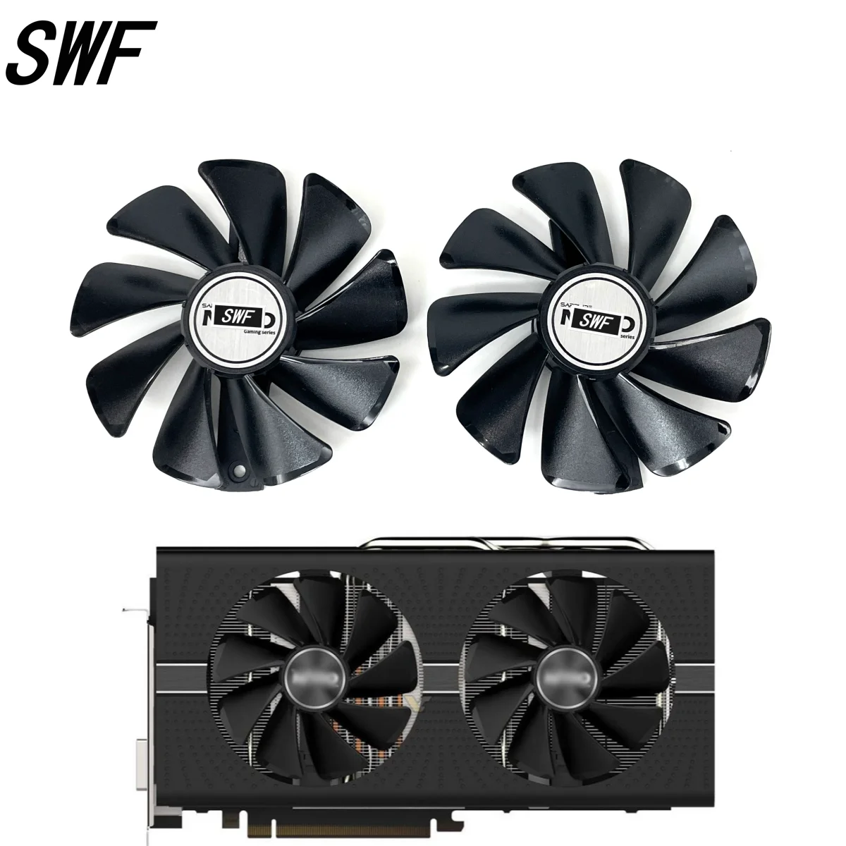 Ventilador para Gaming Video Card Ventilador Cooler para Sapphire Radeon rx 470 480 580 570 Nitro Mining Edition Cf1015h12d Rx580 Rx480