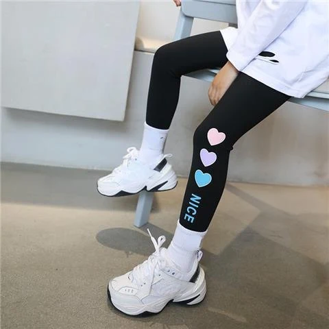 Cute Baby Girls Yoga Leggings Infantil Para Menina Toddler Leggings Girl  Sports Trouser Running Pencil Pants Kids Trousers black2