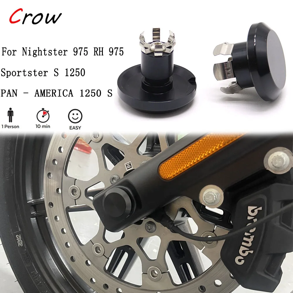 

Крышки для передней оси, черные для Sportster S 1250 RH 1250 Nightster 975 RH 975 2021 2022