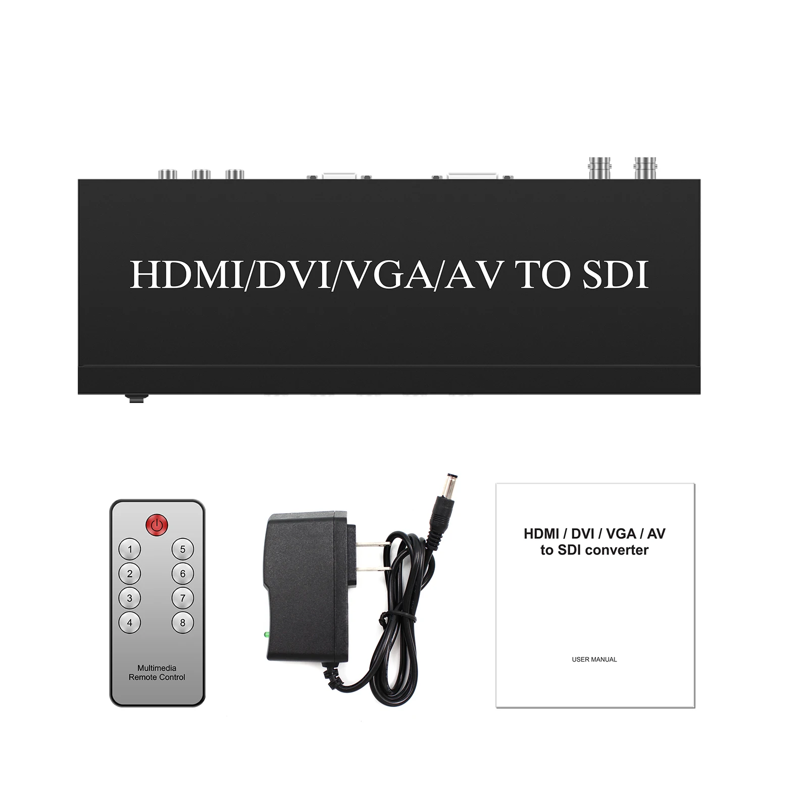 Hdmi/dvi/vga/av zu sdi multifunktion aler konverter, auflösung bis zu 1080 p60hz, unterstützt ntsc, pal, secam formate, mit fernbedienung – Detail 8