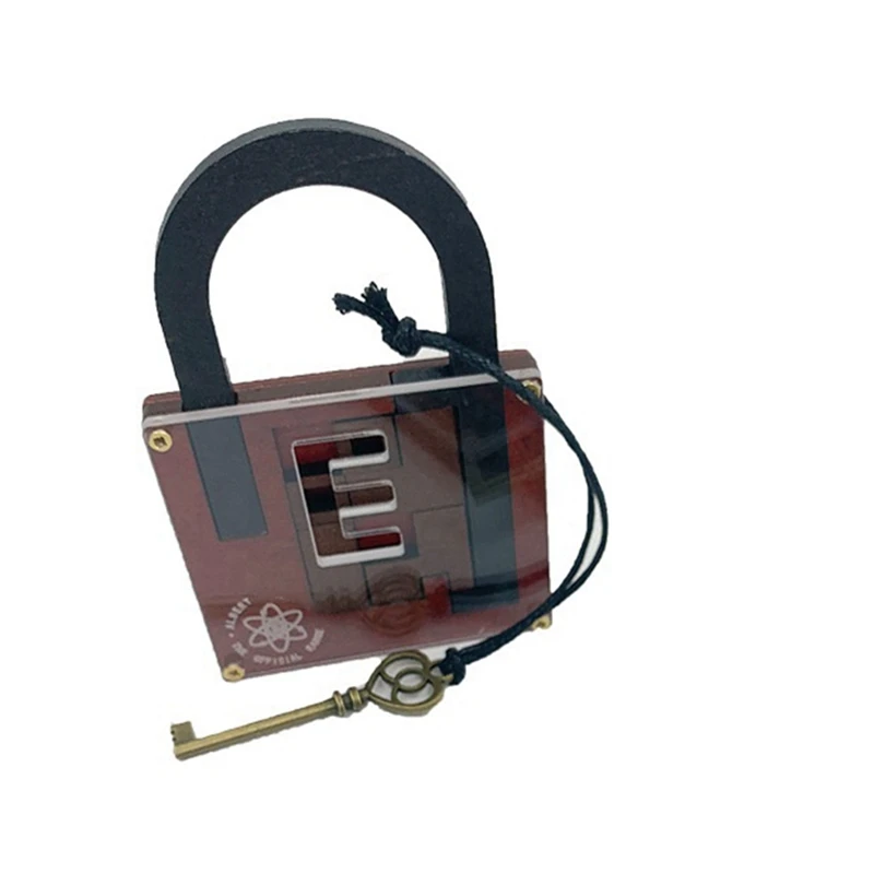 New-A28M-High Difficulty Level IQ Lock Puzzle Classic Wooden Brainteaser Puzzles Game For Adults