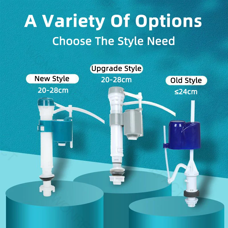 Universal Toilet Tank Replacement Kit Toilet Buttons Dual Flush Valve Water Inlet Valve Accessories Adjustable Float