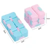 1pc Makaron Anti-stress Cube Sensory Fidget Toy Hand Held Blocks Fidgeting Game Gadget Gift for Adults Decompression Spinner 5