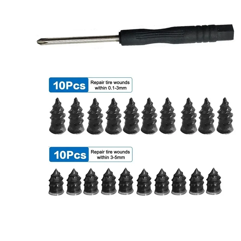 20Pcs Car Motorcycle Vacuum Tyre Repair Nails Repair Tubeless Tools Rubber Truck Scooter Bike Tire Puncture Car Tool