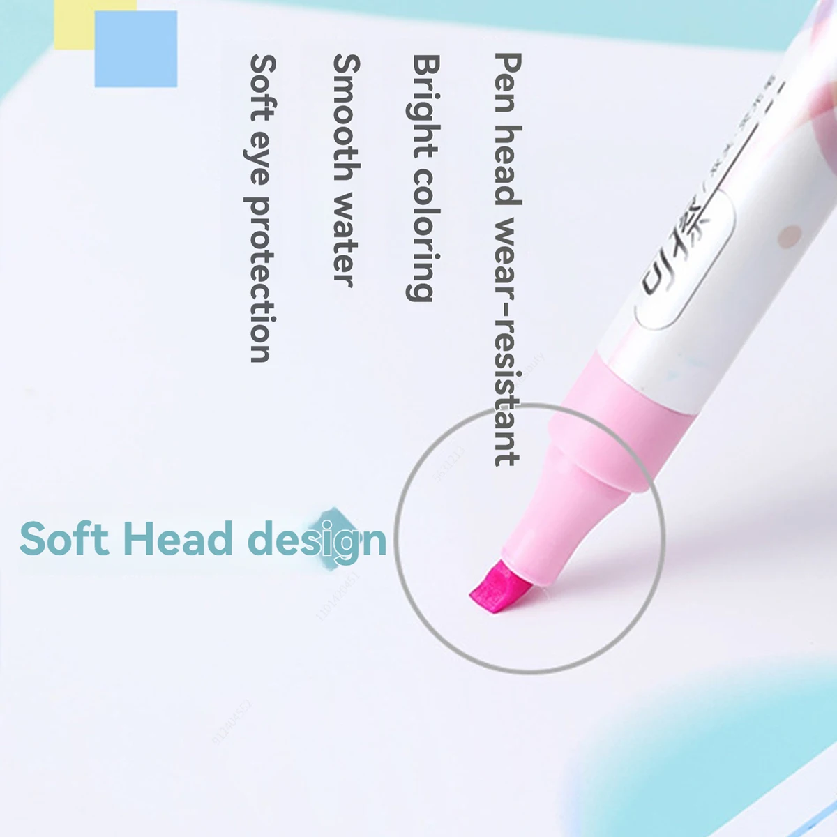 6Pcs/set Erasable Highlighters Kawaii Students Stationery Dual Tip Pastel Fluorescent Pen for Art Drawing Doodling Marking Pen 5