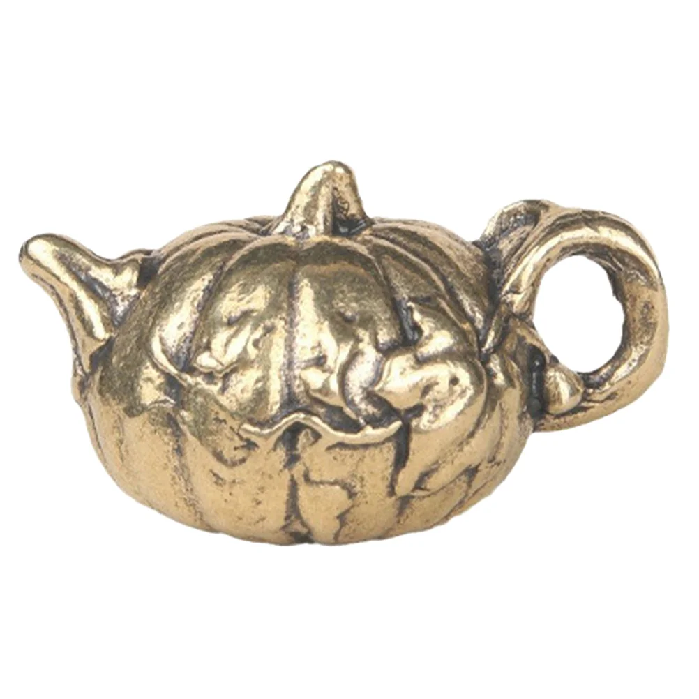 

Retro Teapot Ornaments Key Fob Tiny Decor Miniature Craft Brass Crafts Old Bronze
