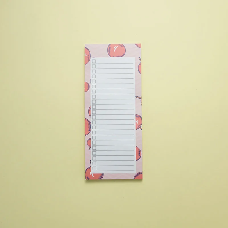 1pc Fruit Pattern Magnetic Refrigerator Note Pad，Portable Tearable Shopping List Notepad，Home Kitchen Office Memo Planner