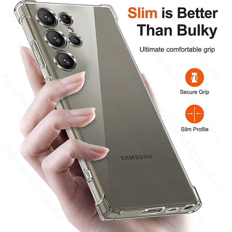 Crystal Clear Shockproof TPU Soft Case with Airbag Protection