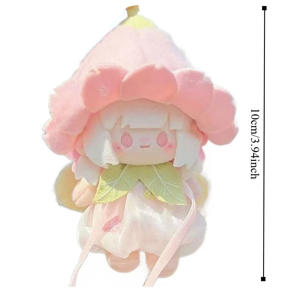 Sakura Elf 10cm Cotton Doll Clothes Dress with Wing Doll Clothes Outfit Creative Pink Doll Dress Up Set Children's Gift