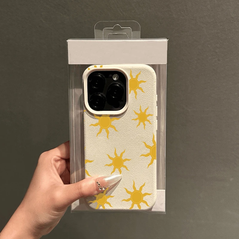 Yellow Sun Minimalist Vibrant Pattern Shockproof Phone Case