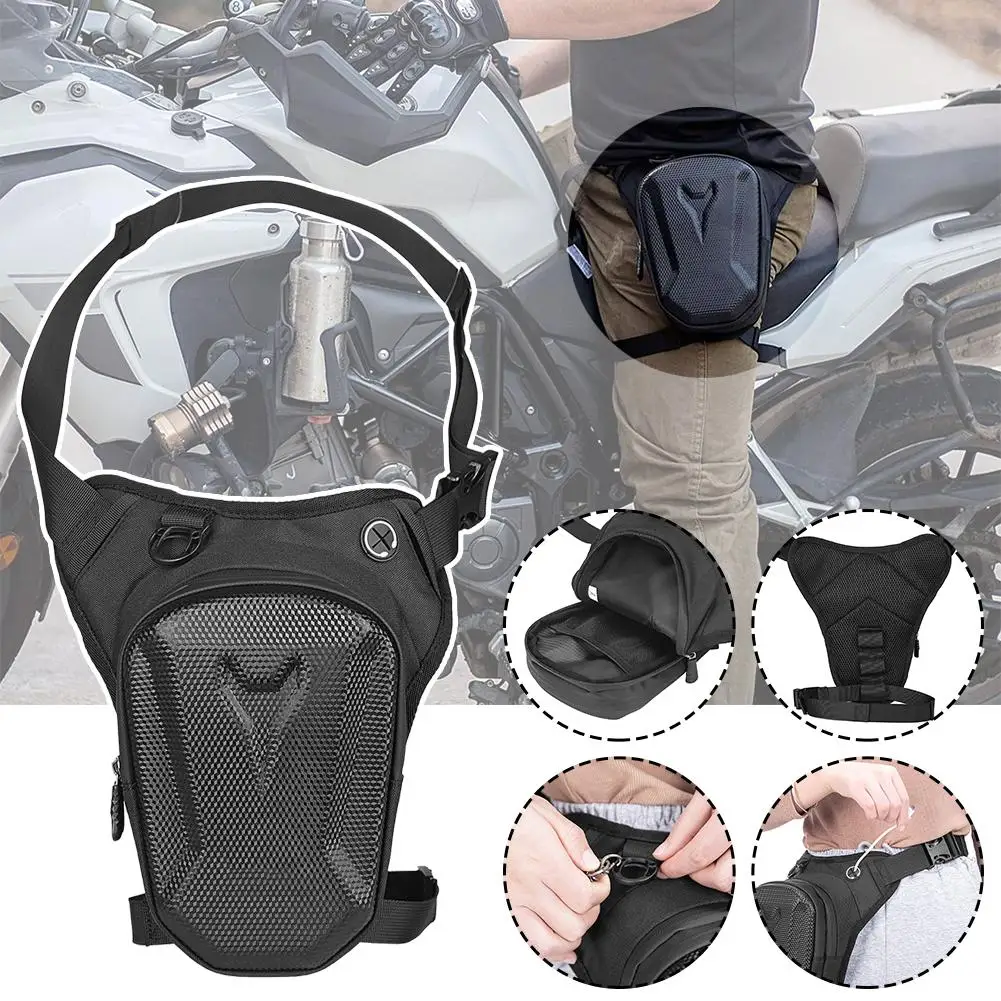 Tactical Waterproof Motorcycle Travel Bag Waist Leg Bum Side Hip Bags Casual Outdoor Fanny Pack Men Leg Pack Ri C8L5 motorcycle travel bag