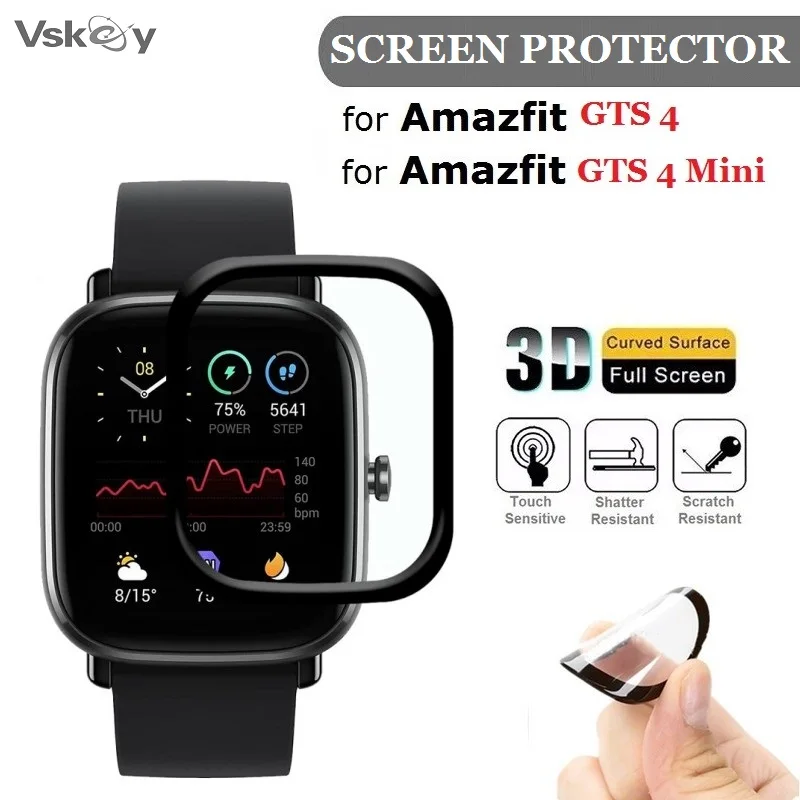 

100 шт. 3D изогнутый мягкий защитный экран для смарт-часов Amazfit GTS4 / GTS 4 Mini, полное покрытие, защитная пленка против царапин