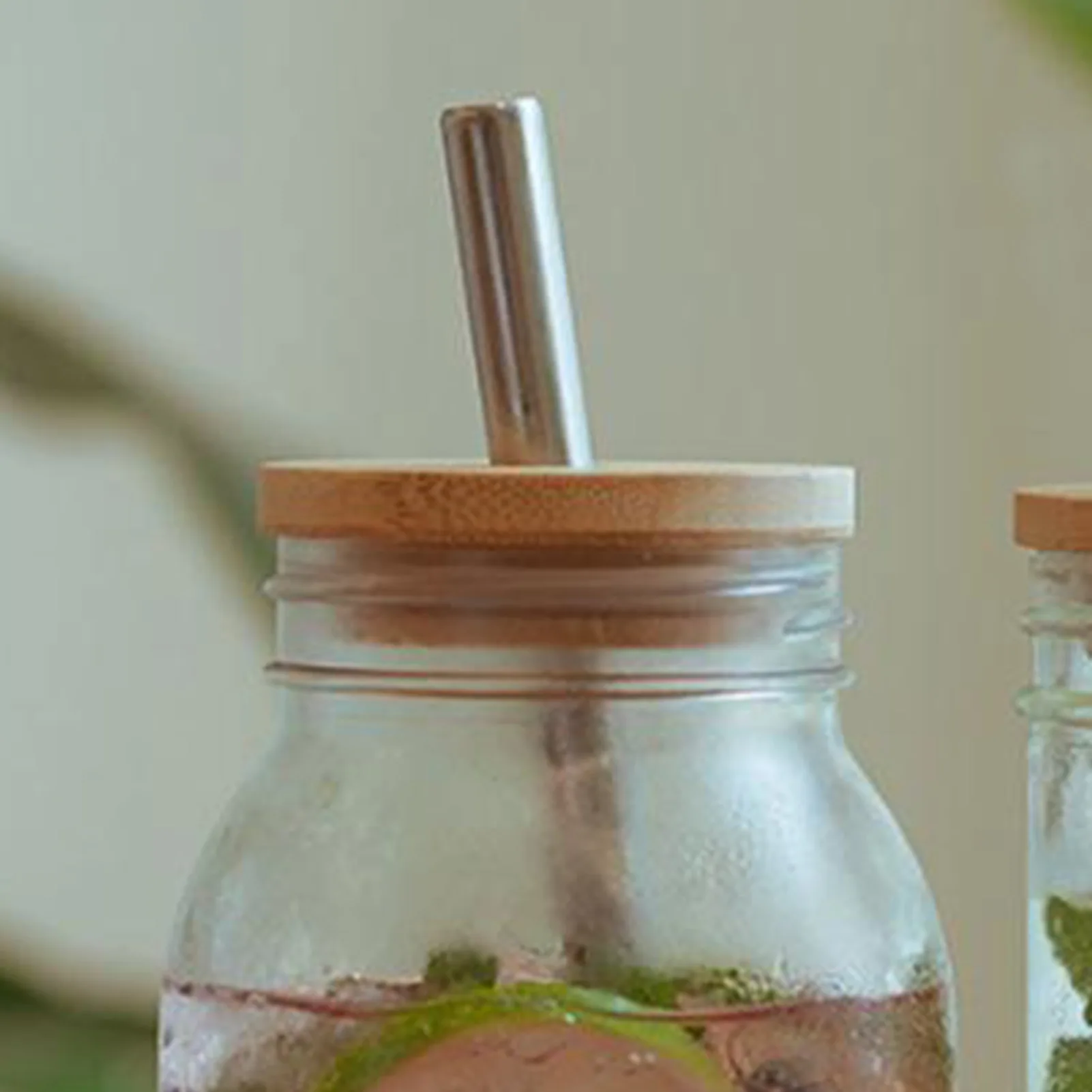 Straw Hole Tumbler Lids for Regular Mouth Mason Jars