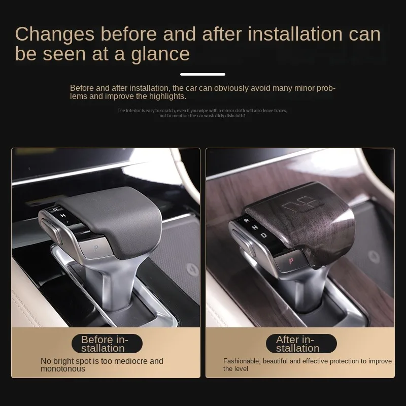 

Спортивный стильный рычаг переключения передач для идеального кожаного воротника одно переключение внутренняя отделка автомобиля из углеродного волокна замши