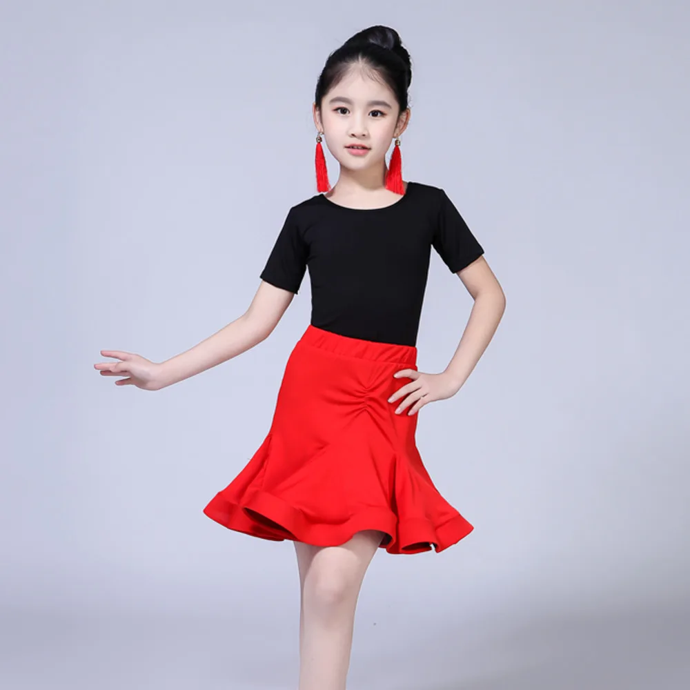 latin dance dress for girls competition ballroom salsa dresses kids rumba samba spandex children tango skirts costume dancing