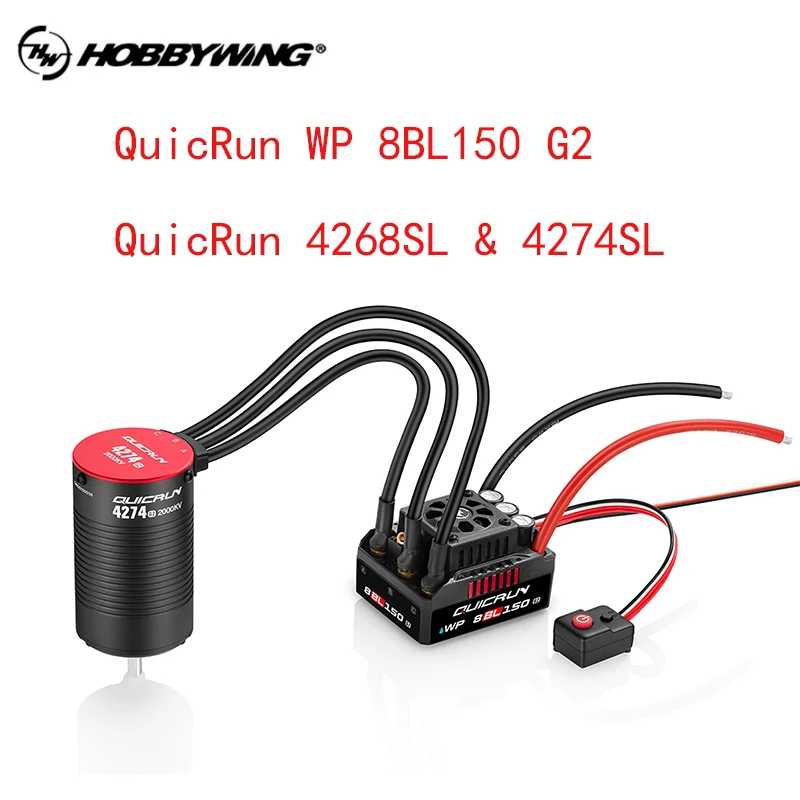 HOBBYWING QuicRun WP 8 BL150 G2 3-6S Waterproof Speed ​​Controller Sensorless Brushless ESC 1/8 RC Truck