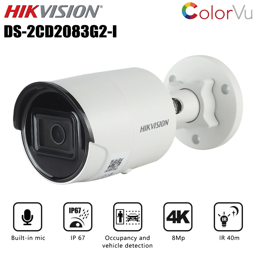 

Hikvision DS-2CD2083G2-I 8MP Camera Motion Detection IR40M Built-in Mic IP67 AcuSense Fixed Bullet Network Camera smart home