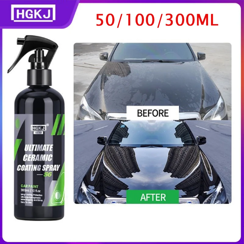 HGKJS6UltimateCarPaintPolishQuickCeramicHydrophobicCoating