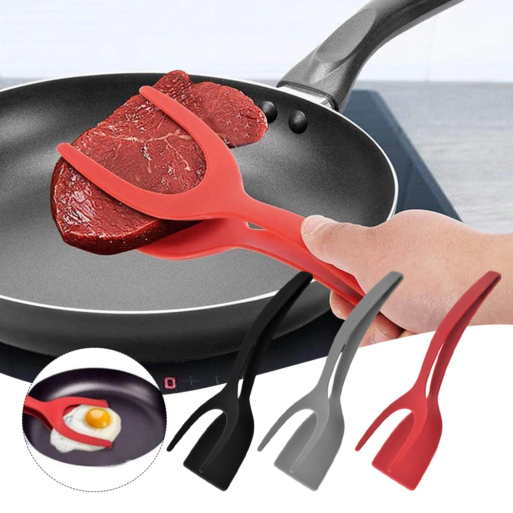 2 In 1 Grip Flip Tong French Toast Pancake Egg Clamp Silicone Steak Tongs Spatula Non Stick Omelette Making Clip Kitchen Gadgets 2 In 1 Grip Flip Tong French Toast Pancake Egg Clamp Silicone Steak Tongs Spatula Non Stick Omelette Making Clip Kitchen Gadgets