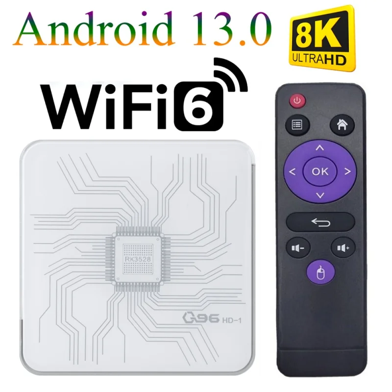 Q96HD1smarttvboxAndroid13BluetoothWiFi6RockchipRK3528pk