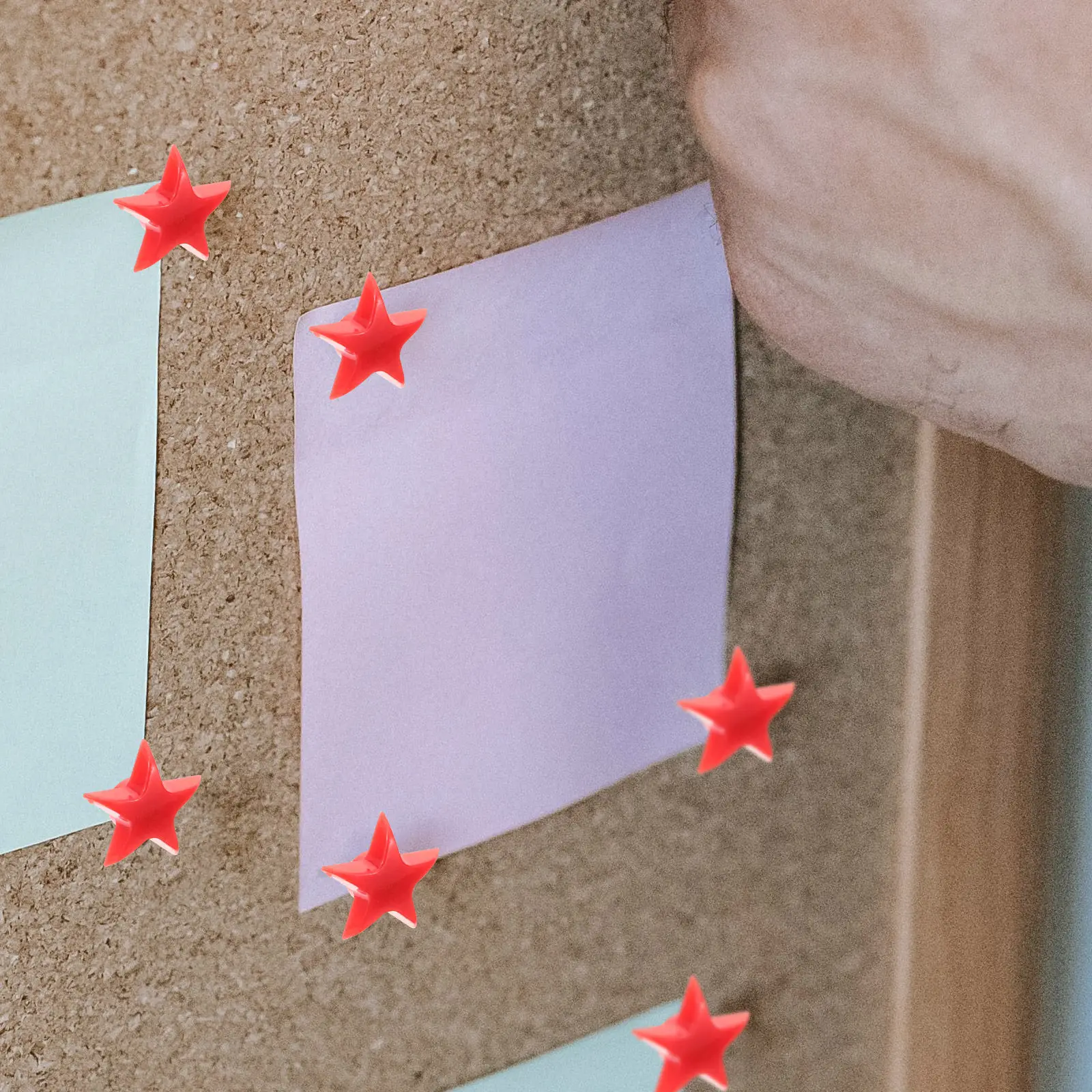 100개 컬러 스타 푸시핀, 코르크보드, 사무실 게시판, 메시지 보드, 지도용 핀, 작은 압정용 창의적인 썸 탭