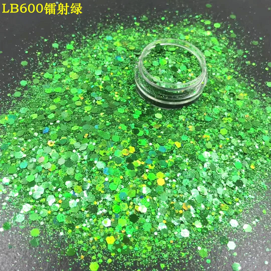 24 Farben Holographischer Chunky Glitter, 24 Farben Laser-Nagelglitter-Flocken, Chunky Holographischer Laser-Nagelglitter – Detail 15