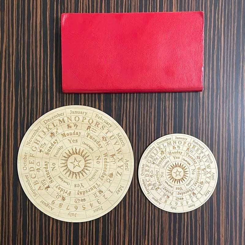 Wooden Zodiac Pendulum Board For Divination Meditation Home Decor