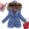 Hooded Wadded Coat Slim Parka Cotton-Padded Jacket Overcoat Winter Women Jacket Medium-Long Thicken Outwear 4