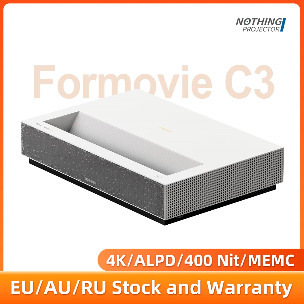 Formovie-C3 Projetor de TV a laser, ALPD 400, Nit Brilho Beamer, 40ms Jogo, Heimkino Fengmi, Home Cinema 3, 4K