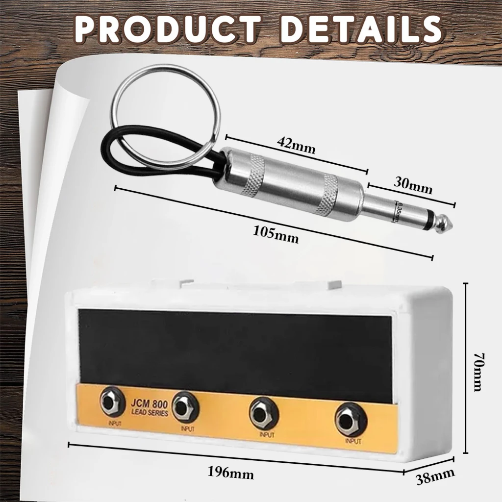 Guitar Amplifier Key Organiser With 4 Key Rings 3