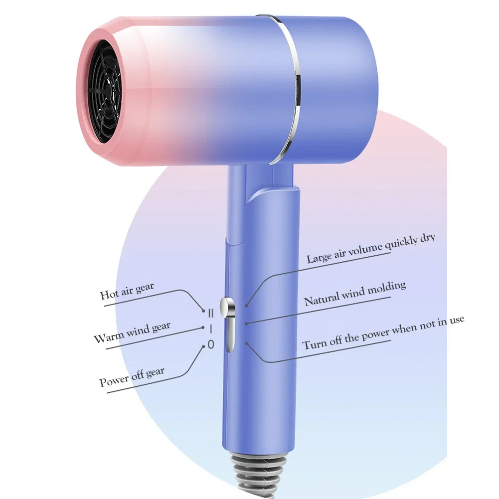 550W Mini Folding Hairdryer With Carrying Bag Hot Air Anion Hair Care for Home Travel Hair Dryer Dormitory Blow Drier 220V-240V