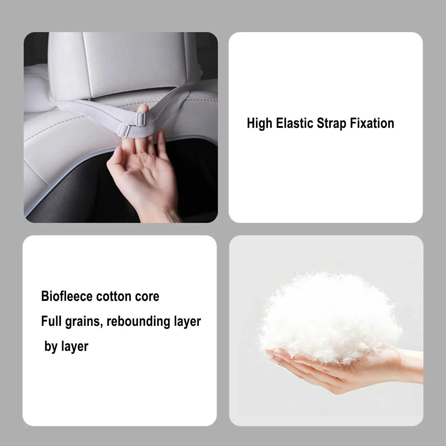Car Seat Headrest Soft Memory Neck Pillow Headrest Comfortable Cushion White Black For Tesla Model 3 Model Y
