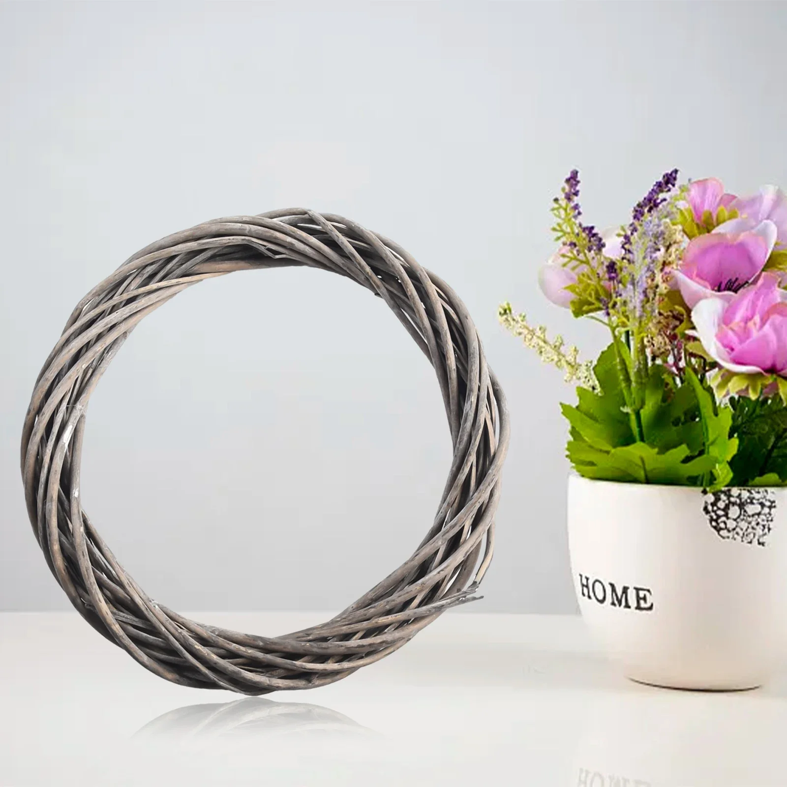 Couronne En Rotin Naturel 30 Cm - Support Déco Pour Noël, Mariage, Décoration Murale DIY
