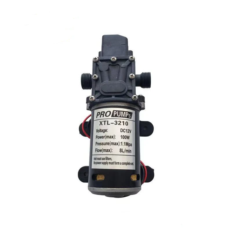 

DC 12V 24V 100W Pro Diaphragm Micro Misting Pump Pressure 1.1Mpa Flow Rate 8L/min