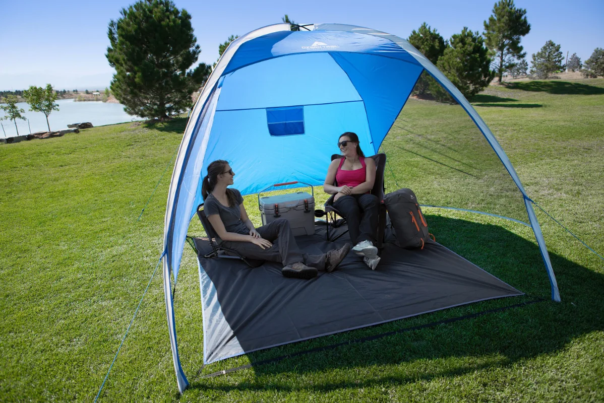 Ozark Trail Sand Island 7.5 x 7.5 Sunshade Beach Tent with UV