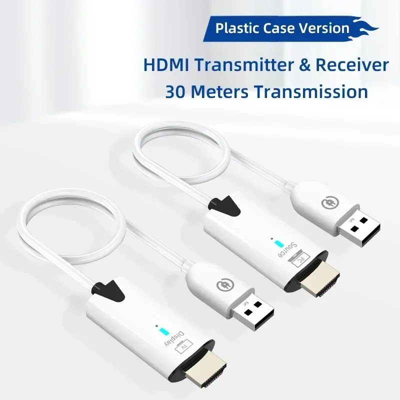 30m Wireless Transmission Video Transmitter and Receiver HDMI Extender Display Adapter Cable Screen Mirror for Camera PC To TV hdmi adapter cable