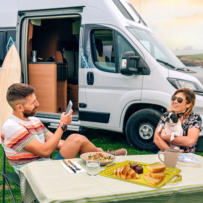 European Style Golden Fruit Platter, Creative High Aesthetic Tray, Living Room Decoration, Banquet Display, Light Luxury