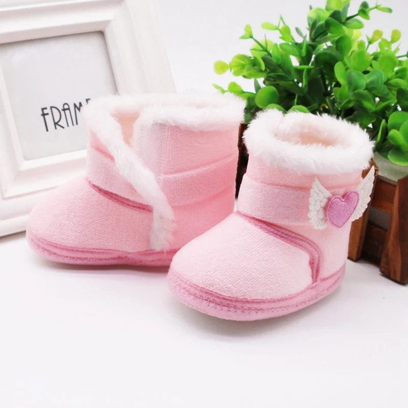 

Newborn Toddler Warm Boots Love First Walkers baby Girls Boys Shoes Soft Sole Fur Snow Booties for 0-18M Footwear Boots