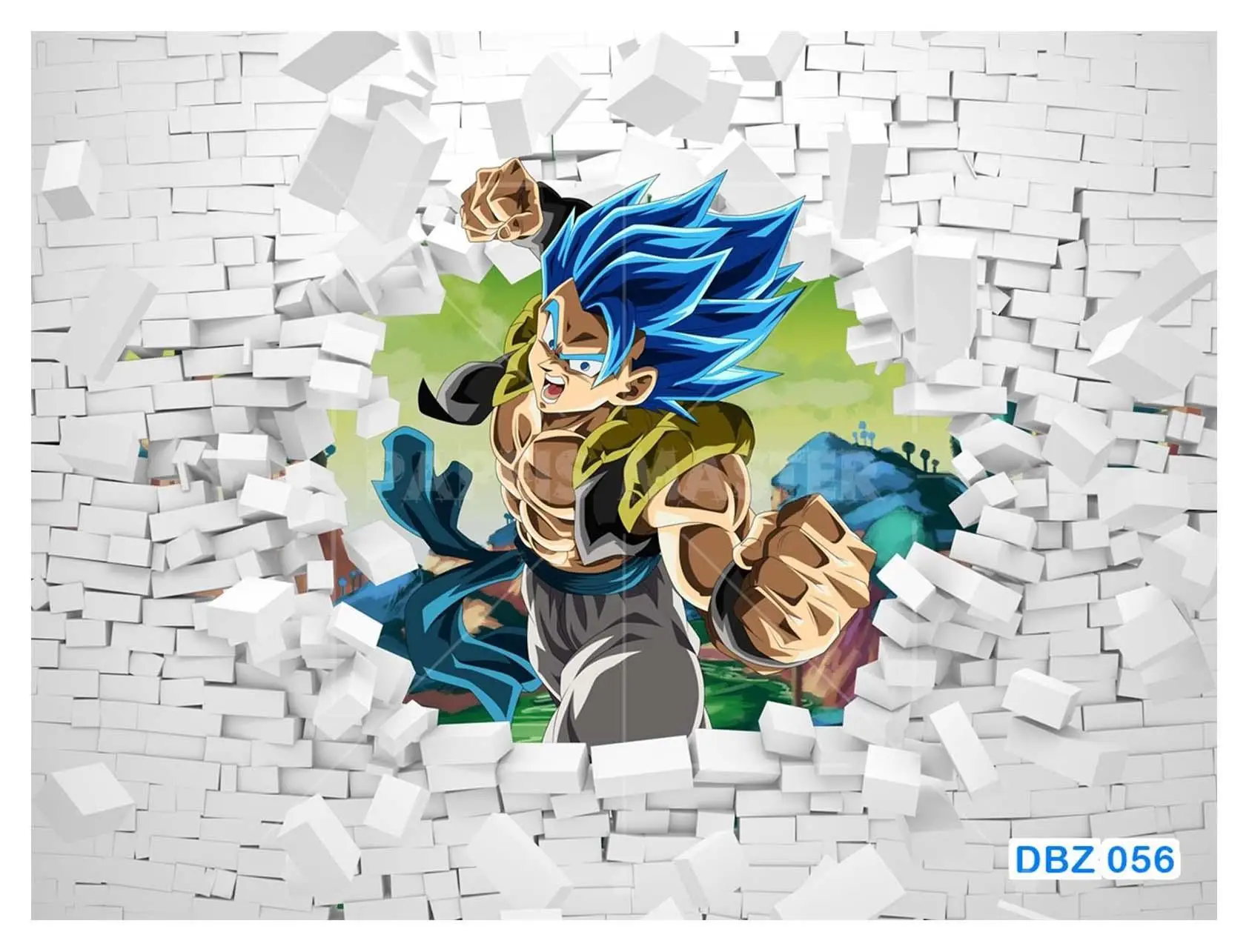 3D Wallpaper Dragon Ball Goku Vegeta Anime 3,5M Dbz99 - AliExpress